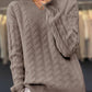 Retro Gedraaid Jacquard V-hals Trui | Zaila Trui