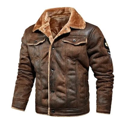 Fleece Leren Jas | Jeric Jas