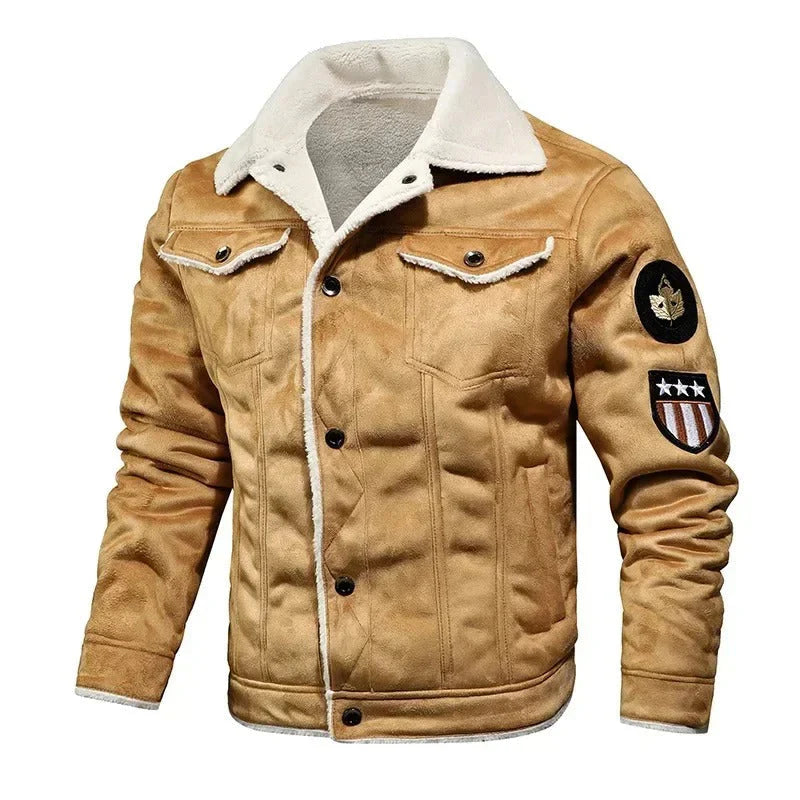 Fleece Leren Jas | Jeric Jas