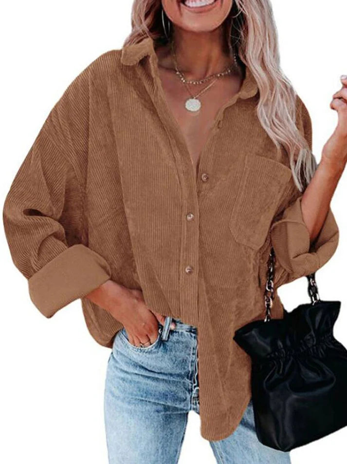 Rib Fluwelen Blouse | Tesma Blouse
