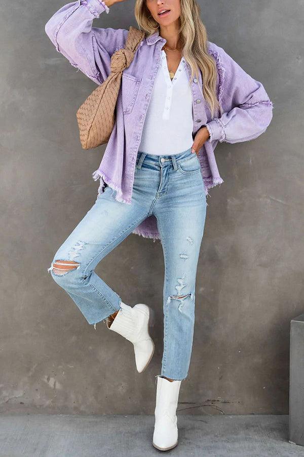 Veelzijdig Gekleurd Denim Jasje | Felicity
