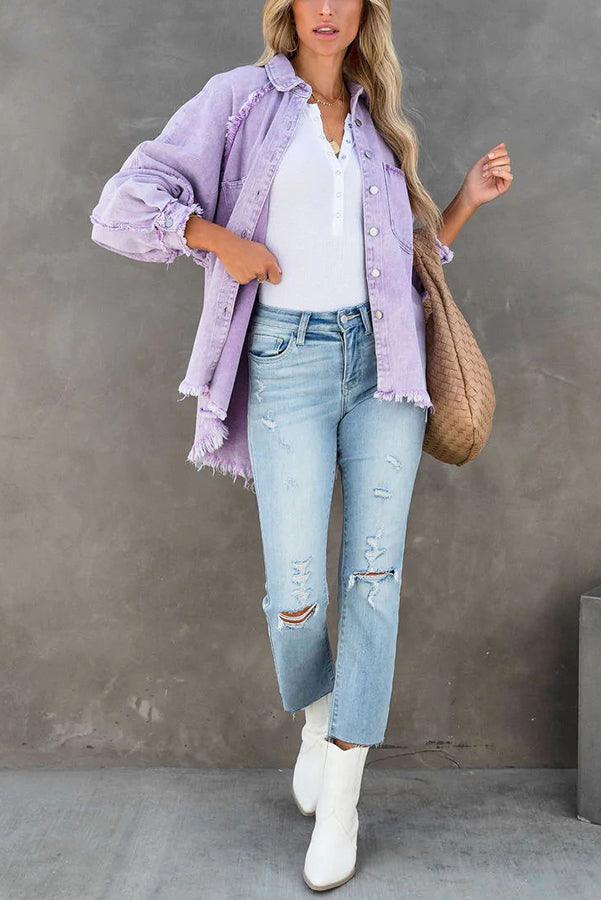 Veelzijdig Gekleurd Denim Jasje | Felicity