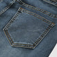 Midden taille Flamingo Geborduurde Jeans | Belka jeans